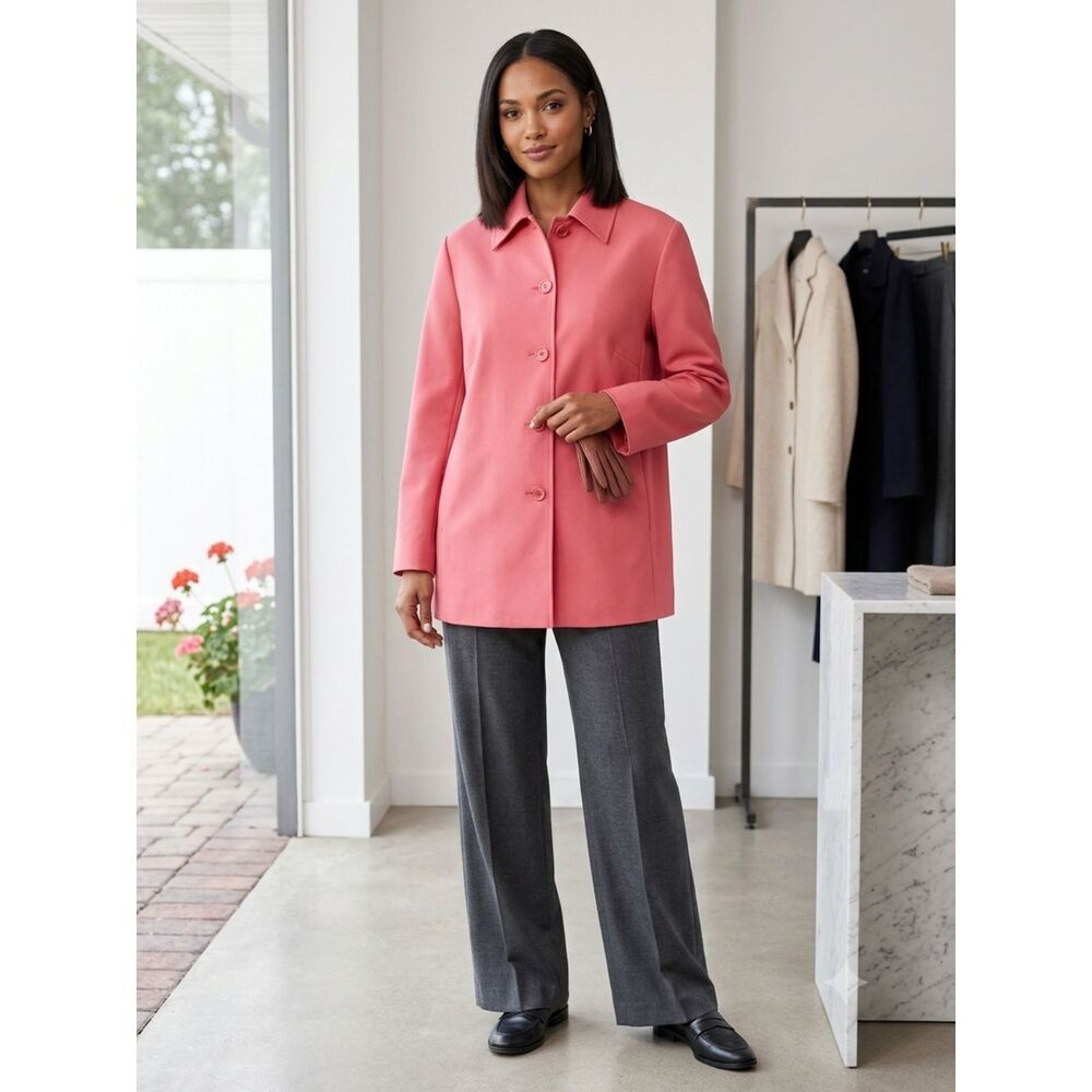 Votre Nom Salmon Pink Women's Coat Jacket - Size 12